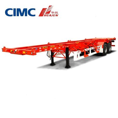 CIMC 2 Eje Semiremolque esquelético para contenedor de 20 pies 28T tren de aterrizaje 13T Eje incluido