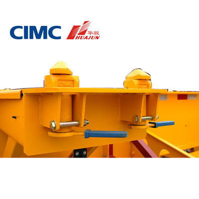 CIMC 2 Eje Semiremolque esquelético para contenedor de 20 pies 28T tren de aterrizaje 13T Eje incluido