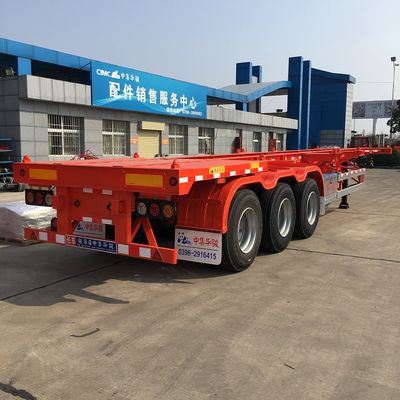 12380*2500*1540 CIMC HUAJUN Semirremolque esquelético para el transporte de contenedores de 20 pies y 40 pies