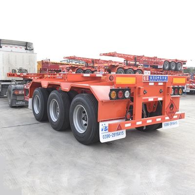 12380*2500*1540 CIMC HUAJUN Semirremolque esquelético para el transporte de contenedores de 20 pies y 40 pies