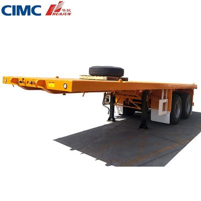 50 toneladas de camión remolque 3 eje 40 pies CIMC HUAJUN semirremolque de cama plana