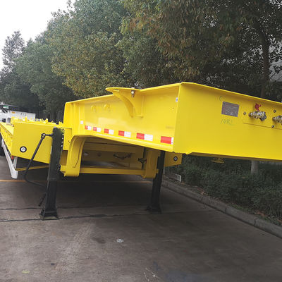 CIMC HUAJUN 3 Eje de cama baja Semi-remolque Camión Equipo de remolque Transporte Elevación hidráulica Remolque de niño bajo Fuwa Eje de trabajo pesado