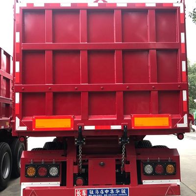 Remolque de camión de 50 toneladas remolque hidráulico con inclinación trasera para el transporte de polvo de carbono
