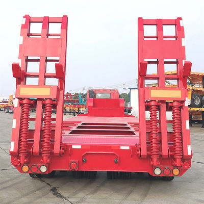 Cimc Huajun 3exis semirremolque de cama baja vigas de acero de alta tracción para transporte versátil