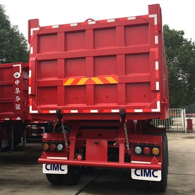 80T remolque de remolque trasero Semi remolque con 3.5 &quot; King Pin HJGMCK20103 de CIMC