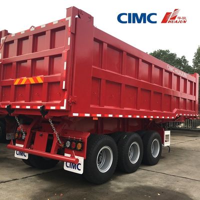 80T remolque de remolque trasero Semi remolque con 3.5 &quot; King Pin HJGMCK20103 de CIMC