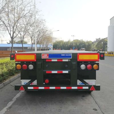 CIMC HUAJUN Semi-remolque para el mercado asiático de 3 ejes 40FT remolque de contenedor de cama plana construido