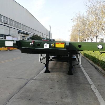CIMC HUAJUN Semi-remolque para el mercado asiático de 3 ejes 40FT remolque de contenedor de cama plana construido