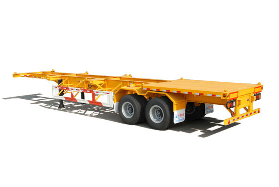 Transporte 20/40 pies Contenedores con carga útil máxima de 40 toneladas Contenedor esquelético Semirremolque