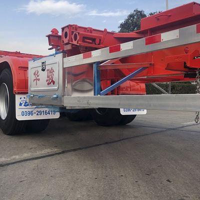 Carga útil máxima de 40 T Contenedor de tres ejes Chasis remolque con sistema de suspensión mecánica