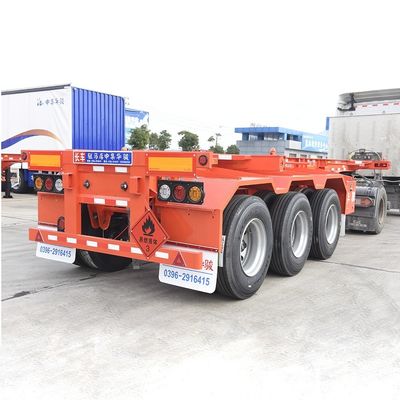 Contenedor de diseño Chasis Esqueleto Remolque Fabricantes en para 20 pies y 40 pies de transporte