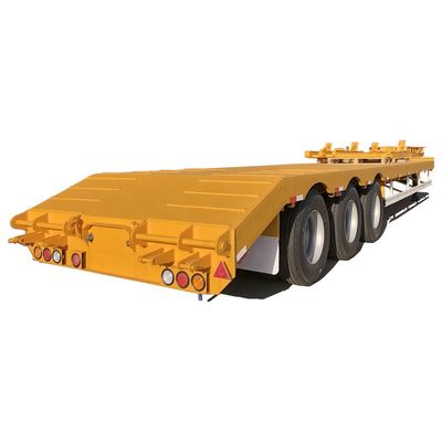 Semiremolque de contenedores planos para el transporte de camiones y excavadoras de 100 toneladas