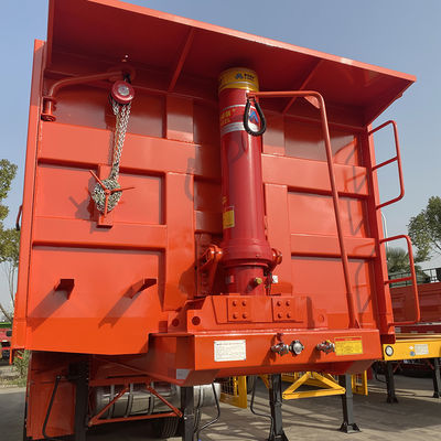 Tractor de 3 ejes de gran capacidad, descargable, semirremolque para transporte de carbón de 50 a 80 toneladas de carga