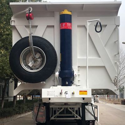 La luz principal es de 500 mm de altura Q345B CIMC Tipper Grúa galvanizada descarga camión semi-remolque