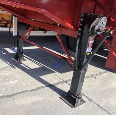 Remolque de descarga mecánico con suspensión en forma de U para transporte de arena y granos de carga a granel