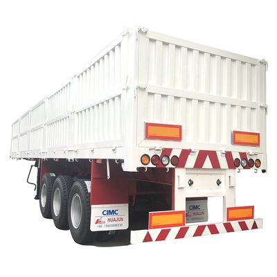 Transporte de carga de carbón con pared lateral alta CIMC HUAJUN Remolque de carga para el transporte de ganado