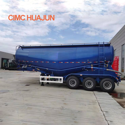 Transporte de polvo mineral 3 ejes 45cbm Cemento Semirremolque Cisterna con eje Fuwa