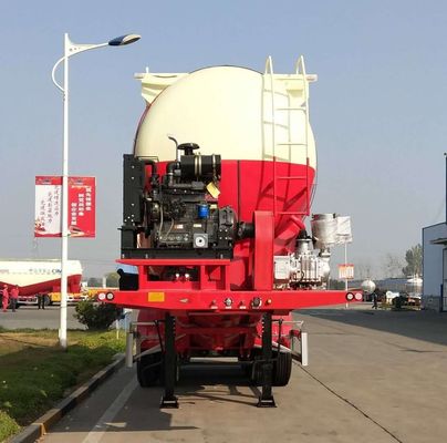 Transporte de polvo mineral 3 ejes 45cbm Cemento Semirremolque Cisterna con eje Fuwa