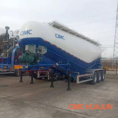 Transporte de polvo mineral 3 ejes 45cbm Cemento Semirremolque Cisterna con eje Fuwa