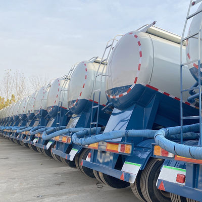 Transporte de polvo mineral 3 ejes 45cbm Cemento Semirremolque Cisterna con eje Fuwa