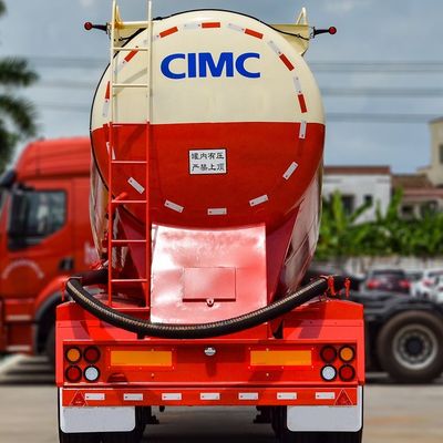 CIMC HUAJUN 40CBM Durable Cementos en polvo seco, tanque transportador de 3 ejes, tanque semi-remolque