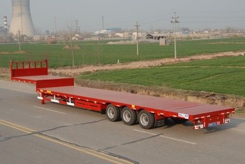 20 a 100 toneladas de carga útil máxima de acero 3 ejes semirremolque de lecho bajo para el transporte de equipos pesados