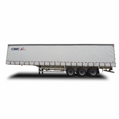 CIMC HUAJUN Tensión de cortina de remolque 3 ejes cubierta de caída de 40 pies para el transporte de carga seca