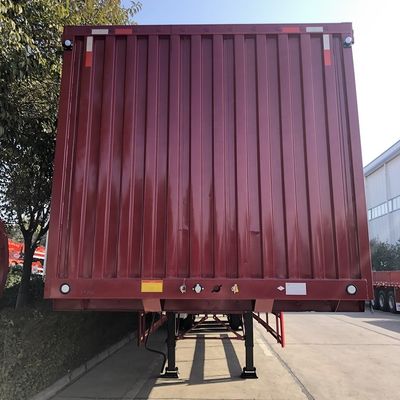 Semiremolque de tipo caja de 60 toneladas de carga útil máxima de tres ejes de furgoneta seca para transporte de carga
