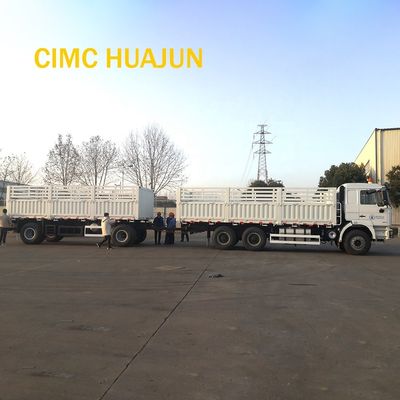 Transporte de cereales 60T Tren de remolque con suspensión mecánica y lonas