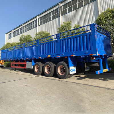 Grupo CIMC HUAJUN 4 Ejes Carga útil máxima 60T Remolque de contenedores Pared de carga Semiremolque