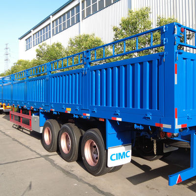 Grupo CIMC HUAJUN 4 Ejes Carga útil máxima 60T Remolque de contenedores Pared de carga Semiremolque