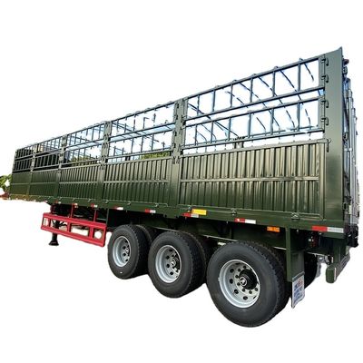 Transporte de mercancías 3 Ejes Cerco de estaca Semi remolque con sistema de frenos WABCO