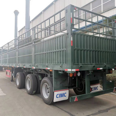 Transporte de mercancías 3 Ejes Cerco de estaca Semi remolque con sistema de frenos WABCO