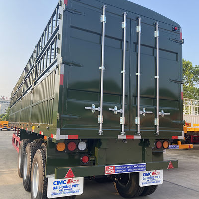 Transporte de mercancías 3 Ejes Cerco de estaca Semi remolque con sistema de frenos WABCO