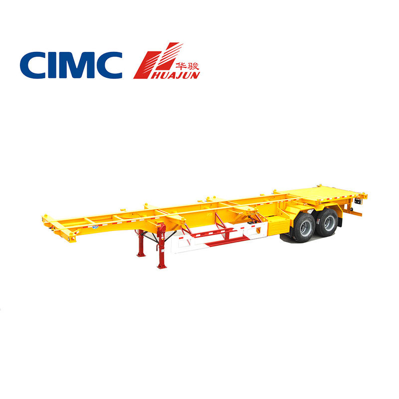 CIMC 2 Eje Semiremolque esquelético para contenedor de 20 pies 28T tren de aterrizaje 13T Eje incluido
