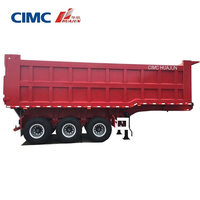 80T remolque de remolque trasero Semi remolque con 3.5 &quot; King Pin HJGMCK20103 de CIMC