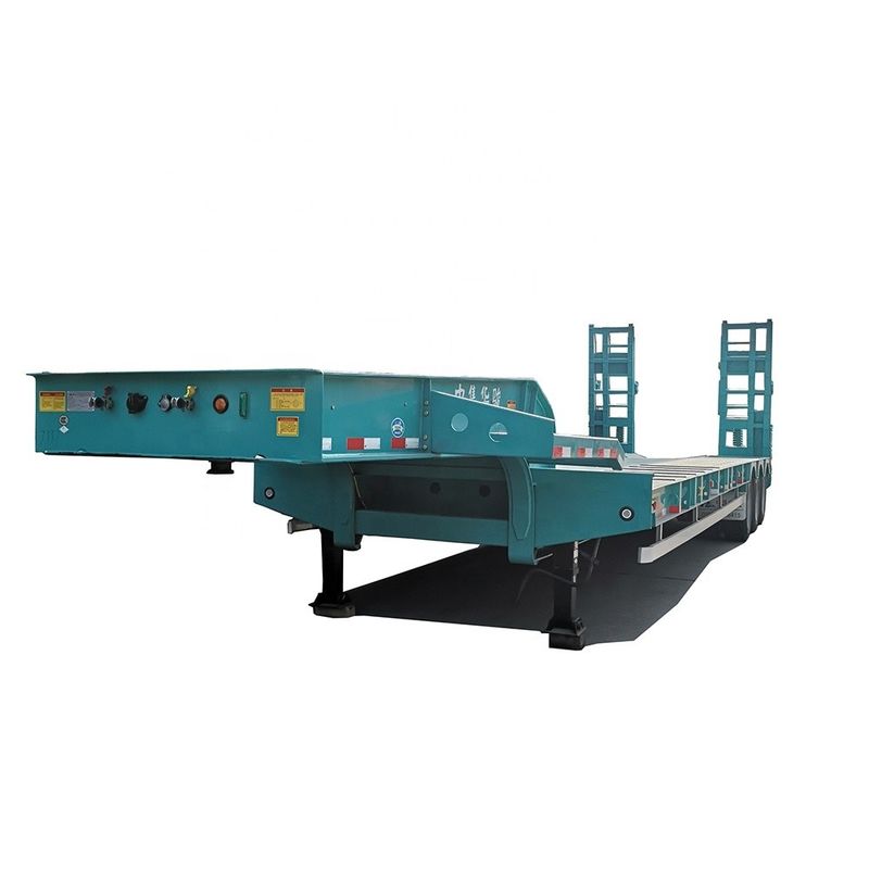 Remolque de camión CIMC HUAJUN Lowboy Remolque de cama baja para carreteras sin pavimentar y terrenos accidentados