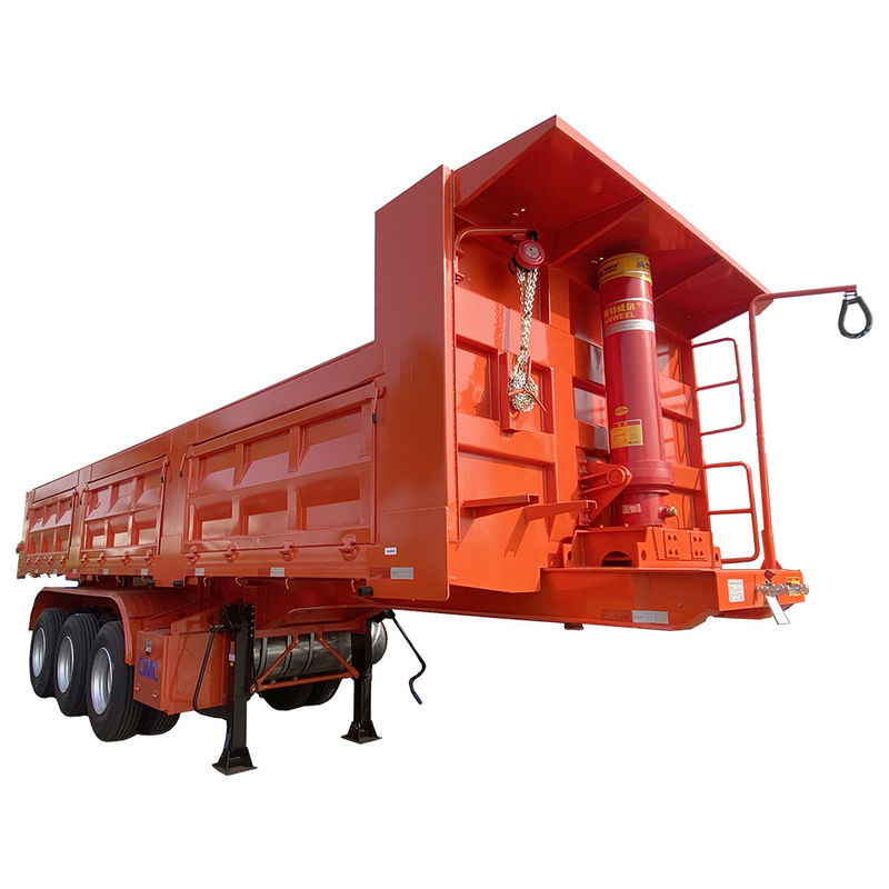 Tractor de 3 ejes de gran capacidad, descargable, semirremolque para transporte de carbón de 50 a 80 toneladas de carga
