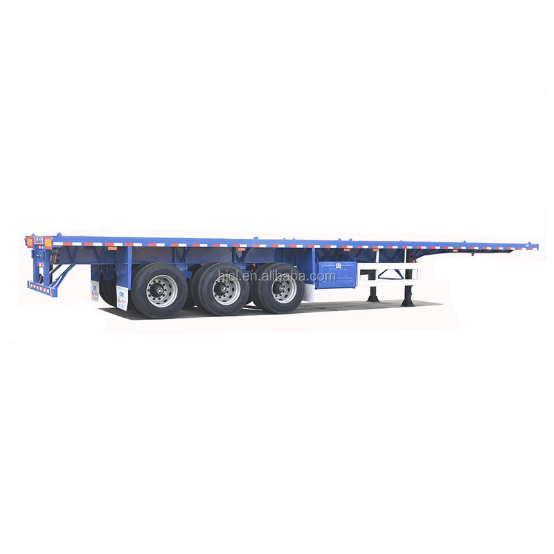 Transporte 20ft 40ft Contenedor con 3 ejes 60 toneladas 80 toneladas Flatbed Trailer Mejor opción