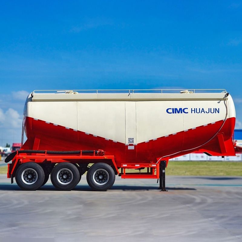 CIMC HUAJUN 40CBM Durable Cementos en polvo seco, tanque transportador de 3 ejes, tanque semi-remolque